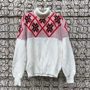 VTG 60s Glengarry Sportswear Orlon Acrylic Fair Isle Christmas Ski Sweater L?